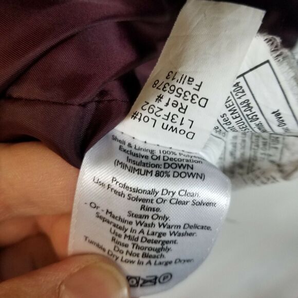 Eddie Bauer Womens Down Puffer Jacket Full Zip L 650 Fill Outdoor Ski Gorpcore - Picture 9 of 11